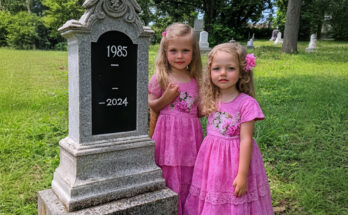 Girls Visit Dad’s Grave to ‘Show’ Their New Dresses as He Asked, See 2 Boxes with Their Names – Story of the Day