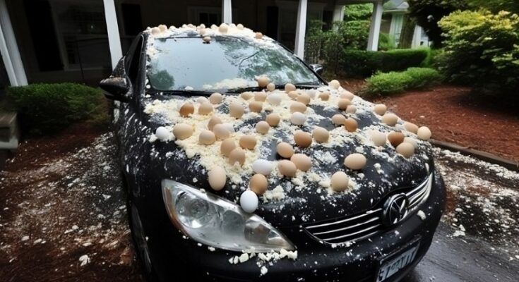 My Neighbor Threw Eggs at My Car Because It Was ‘Blocking the View’ of His Halloween Decorations